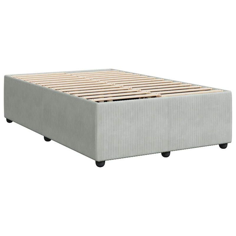 Structure de lit Latitude Run® sans velours pour matelas, Gris clair, Lit double