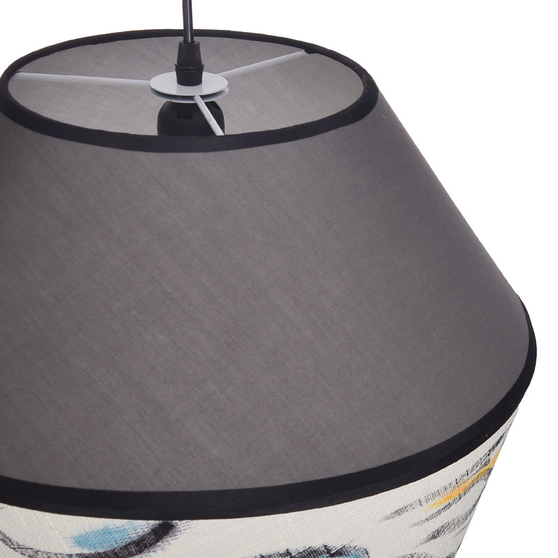 Luminaire suspendu conique 1 lumière avec motif, H 16,53 po x l 11,81 po x P 11,81 po