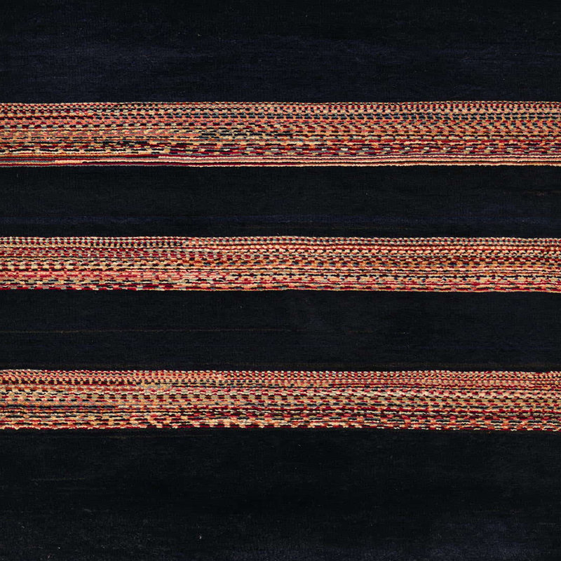 Tapis décoratif multicolore à motif abstrait, Carré 3 pi