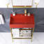 Ensemble de meuble-lavabo autoportant 24 po en or avec lavabo intégré en céramique mauve 24 po-910696937