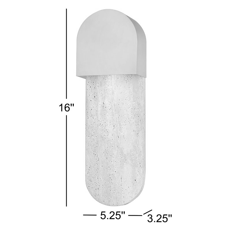 1 - Light Flush Mounted Sconce, Aged Brass