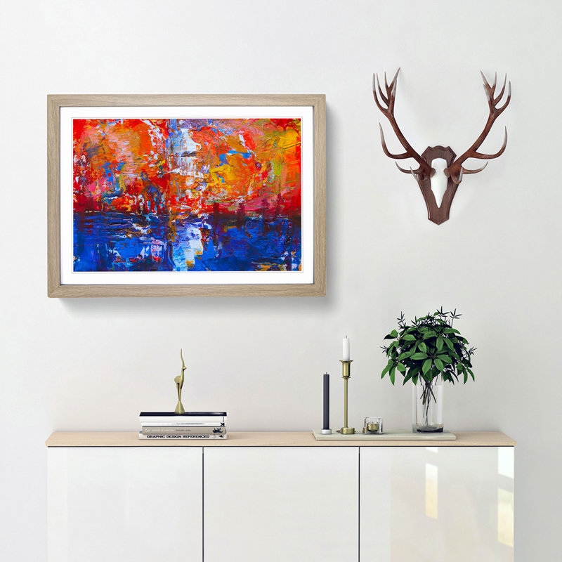 Abstract Vol.386 by S.Johnson - Framed Print, Oak Framed, 27cm H x 36cm W x 2cm D