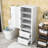 Freestanding 2 Drawers Tall Bathroom Storage Cabinet with Adjustable Shelves-771692900