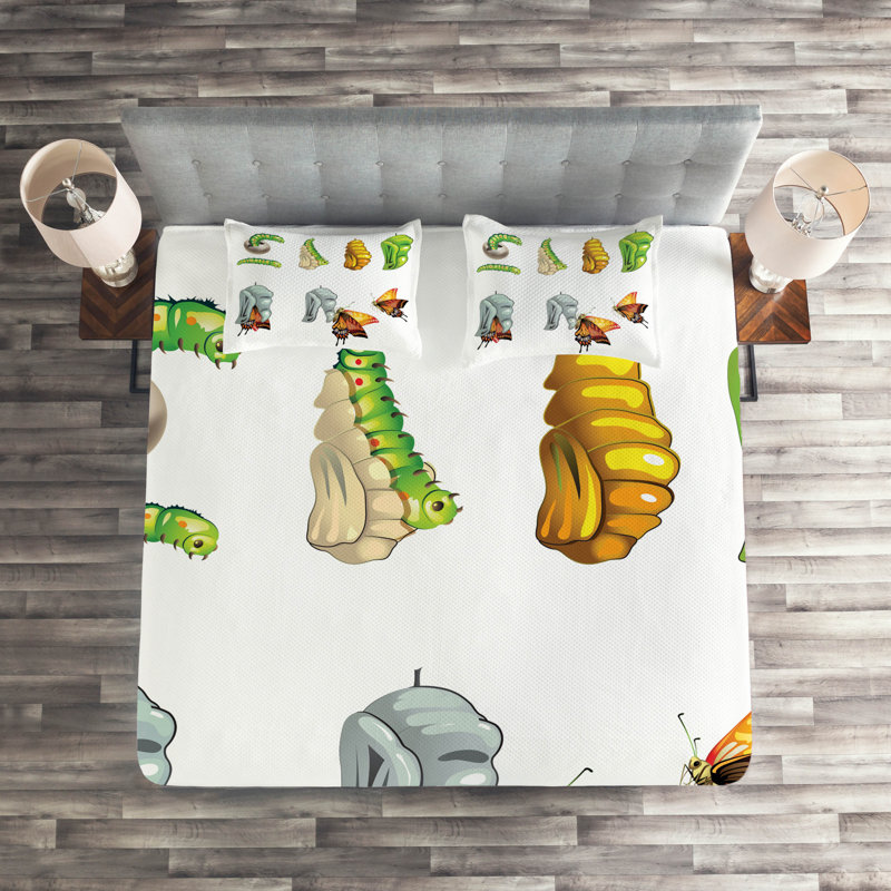 Herbs Polyester Coverlet, King Bedspread + 2 Shams