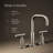 Purist Widespread Faucet with Drain Assembly Low Lever Handles and Low Gooseneck Spout-1649833376