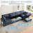 130" Modular Sectional Sofa With Storage, Oversized L Shape Convertible Cloud Sofa Sectional Couches For Living Room Comfy Chenille Deep Seat Couch With Chaise-856665627