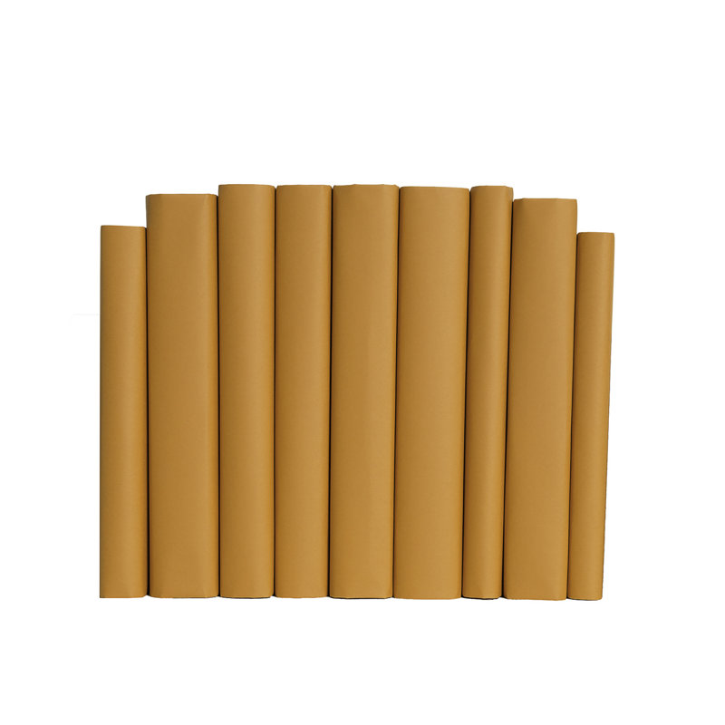 Decorative Books - Tangerine Paper Wrapped Book Bundle - 1 Foot of Orange Books