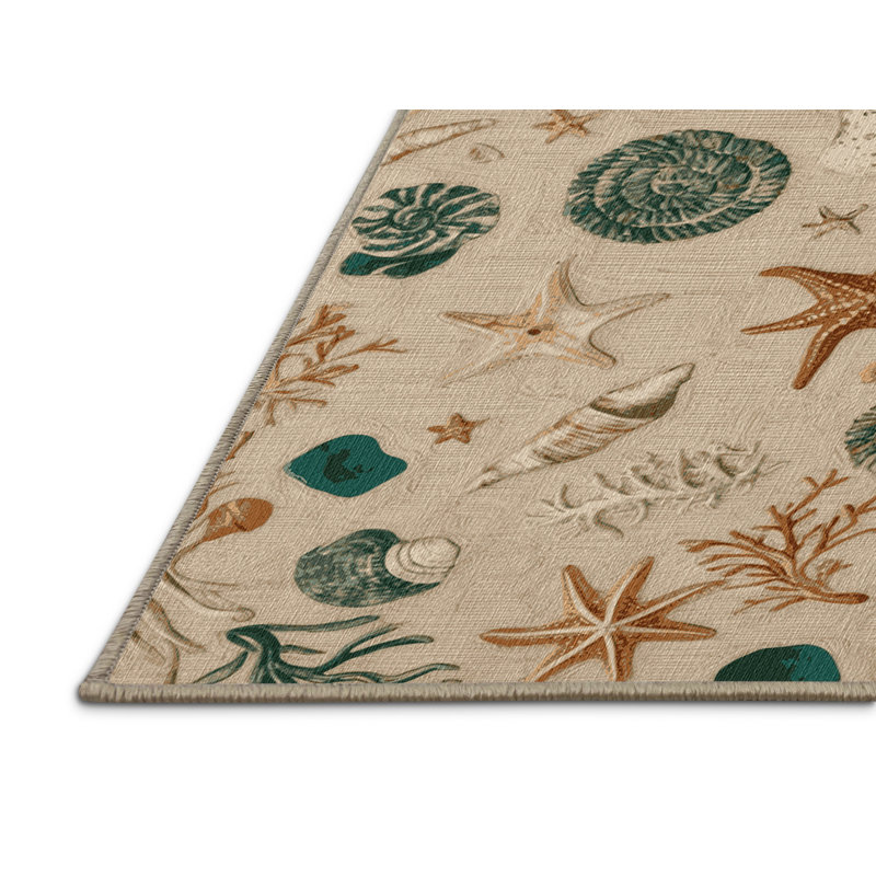  Tapis bord de mer lavable, Rectangulaire 2 pi x 3 pi