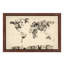 Map Of The World Map From Old Clocks by Michael Tompsett - Floater Frame Print on Canvas-2141730029-2141729938