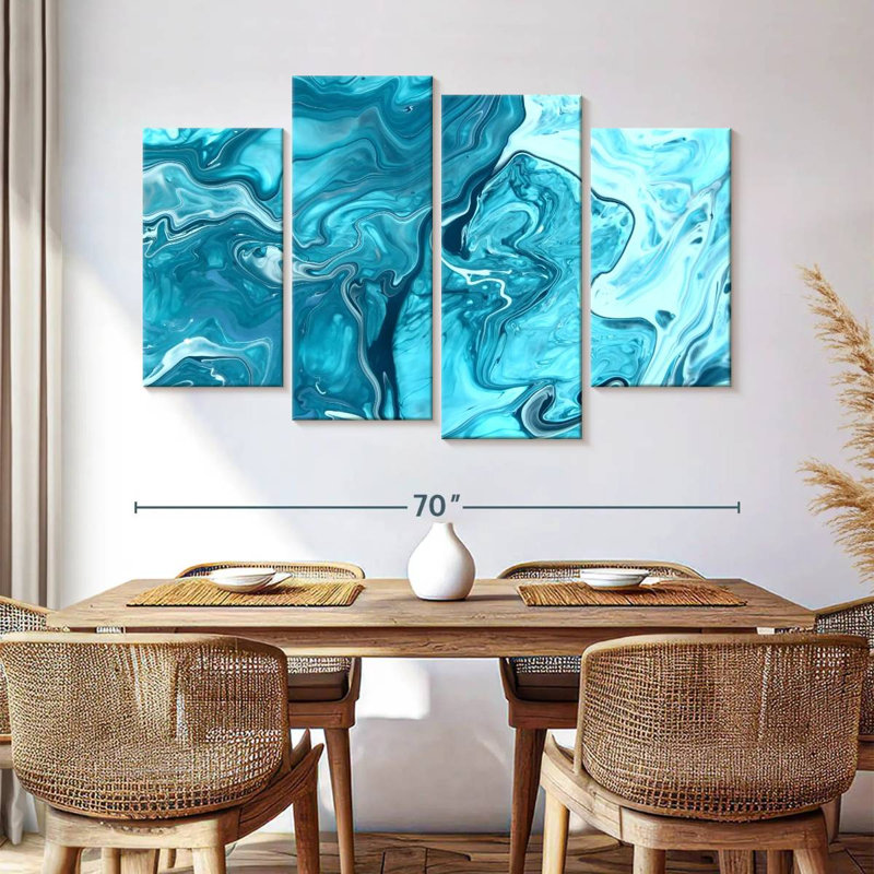 Avery Marble Waves Abstract, 42" H x 68" W