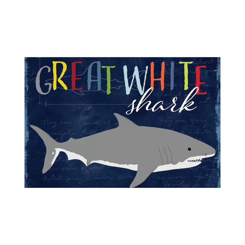 Great White 1 Piece Wrapped Canvas Wall Art, 20.32 cm H x 30.48 cm W
