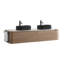 Meuble-lavabo double lavabo de luxe au design aux courbes naturelles