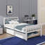 Structure de lit plateforme en bois robuste avec lit gigogne escamotable-759794431