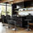 Height Adjustable PU Leather Bar Stool with Backrest and Footrest-1895091803
