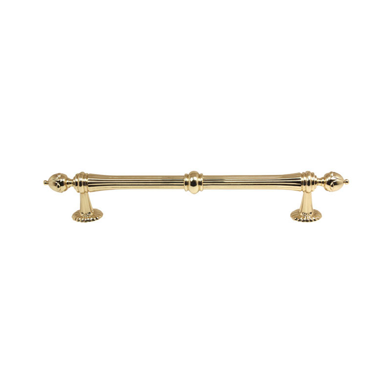 Ornate Appliance Pull, Polished Brass, 12"