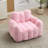 Adult Bean Bag In Pink Lotus Type Compression, Pull Ring For Convenient Mobility, No Installation, And Hygienic Fabric, Non - Slip Base, High Density Memory Foam Compression Leisure Chair, With Easy-1516790123
