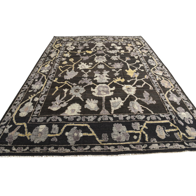 Tapis noir 9 x 12 Pettaway
