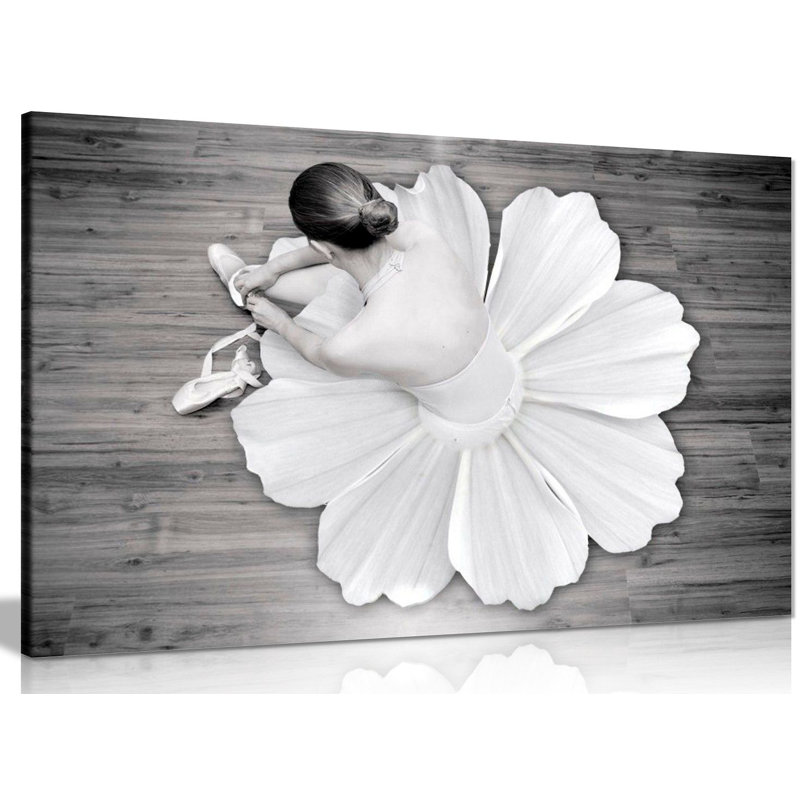 Ballerina Dancer - Wrapped Canvas Print, 41cm H x 61cm W