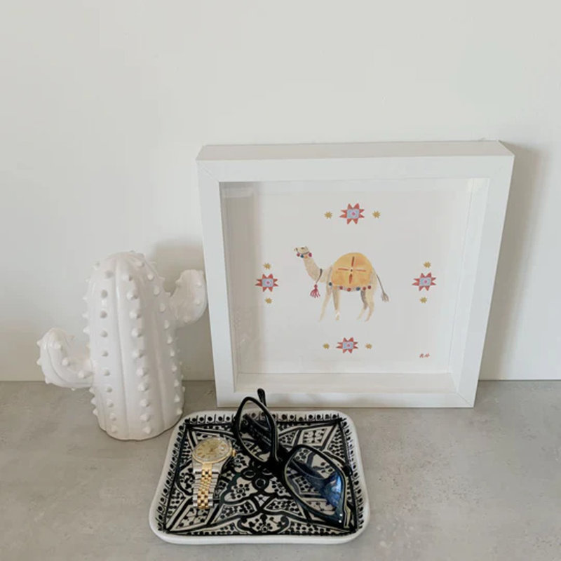 Plateau en céramique Thira, Noir, H 1 po x l 7,8 po x P 6,3 po