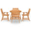 Pavlik 4 - Person Acacia Solid Wood Patio Dining Set Square Table