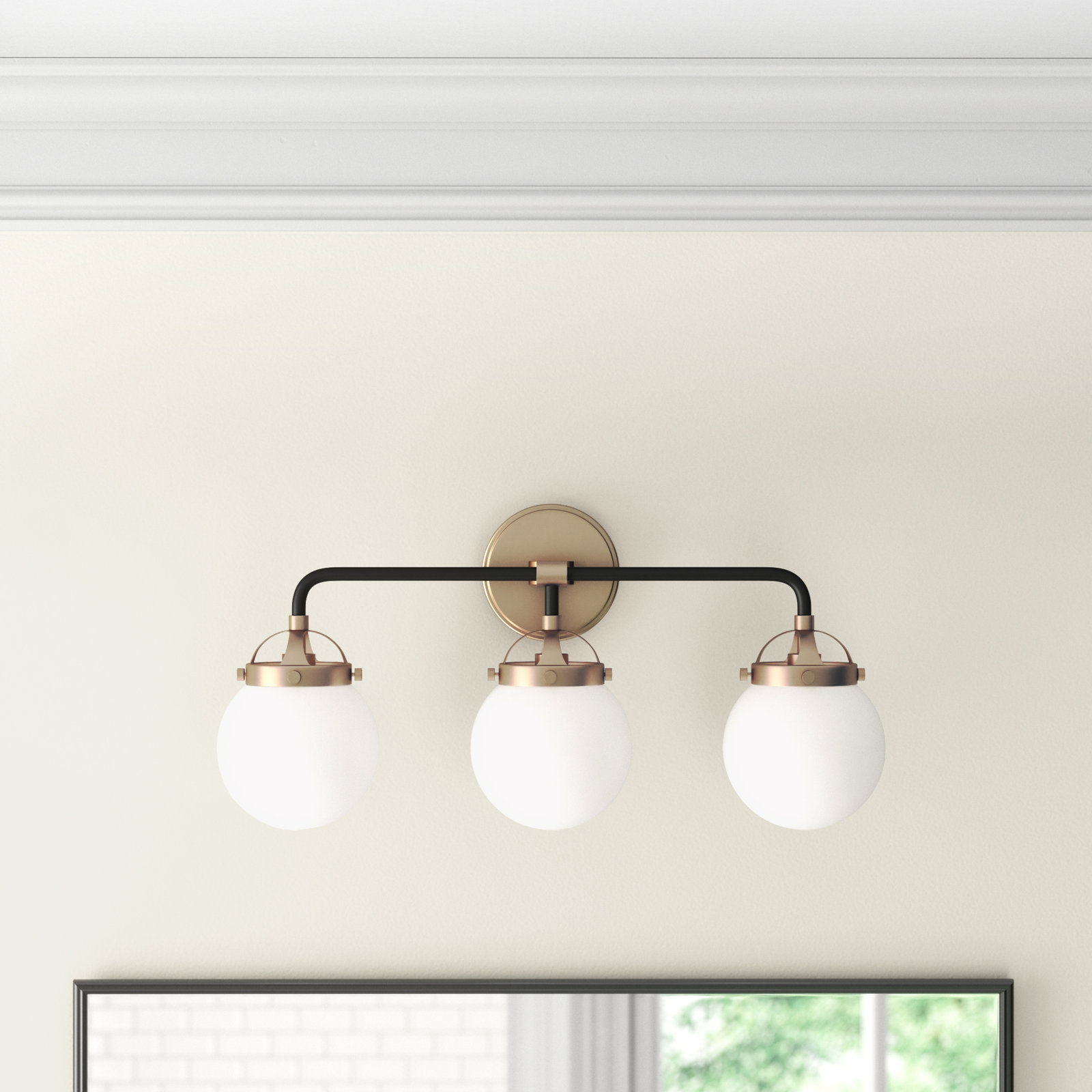 Newport 3-Light Vanity Light, Satin Brass, No 
