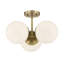 Turin 3-Light Chandelier in Warm Brass by Dann Foley