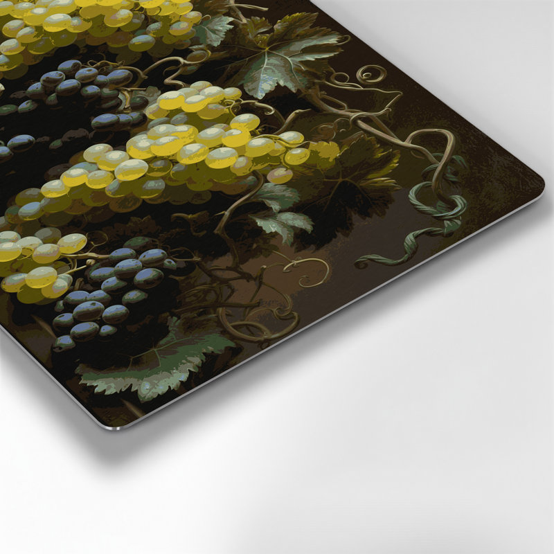 Fruit, raisin, muscat, art mural en métal brun, H 11 po x l 14 po