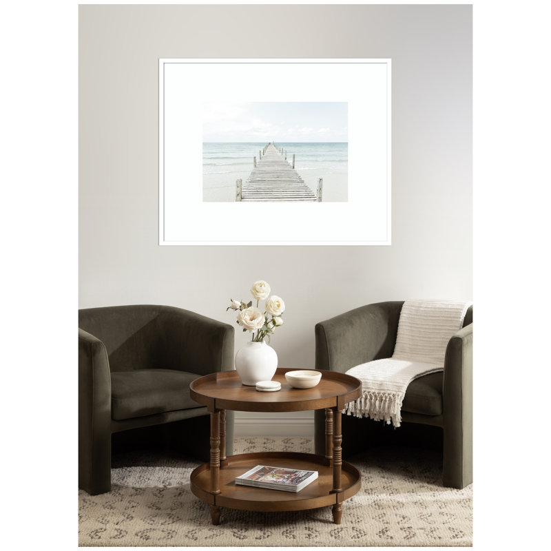 «Beach 5s» par Amy Peterson, reproduction d'art encadrée, H 33 po x l 41 po