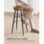 Ide Upholstered Counter Stool with Metal Frame-477764700-478538846