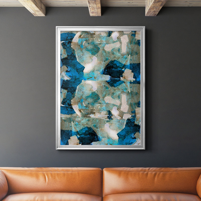 Impasto II, reproduction d'art encadrée, Argent, H 24,5 po x l 18,5 po x P 1 po
