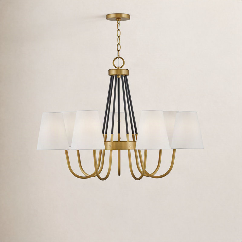Lustre classique 5 lumières à abat-jour Arizona, 7