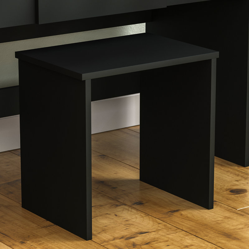 Muskoka Dressing Table with Mirror, Black