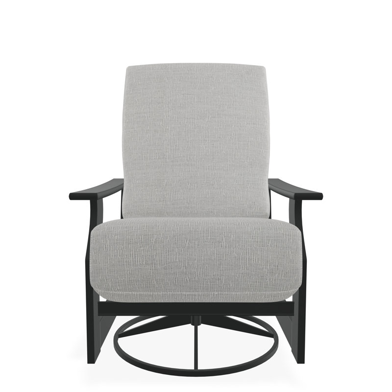 St. Catherine Polymer Outdoor Lounge Chair, Graphite, Grasscloth Cloud