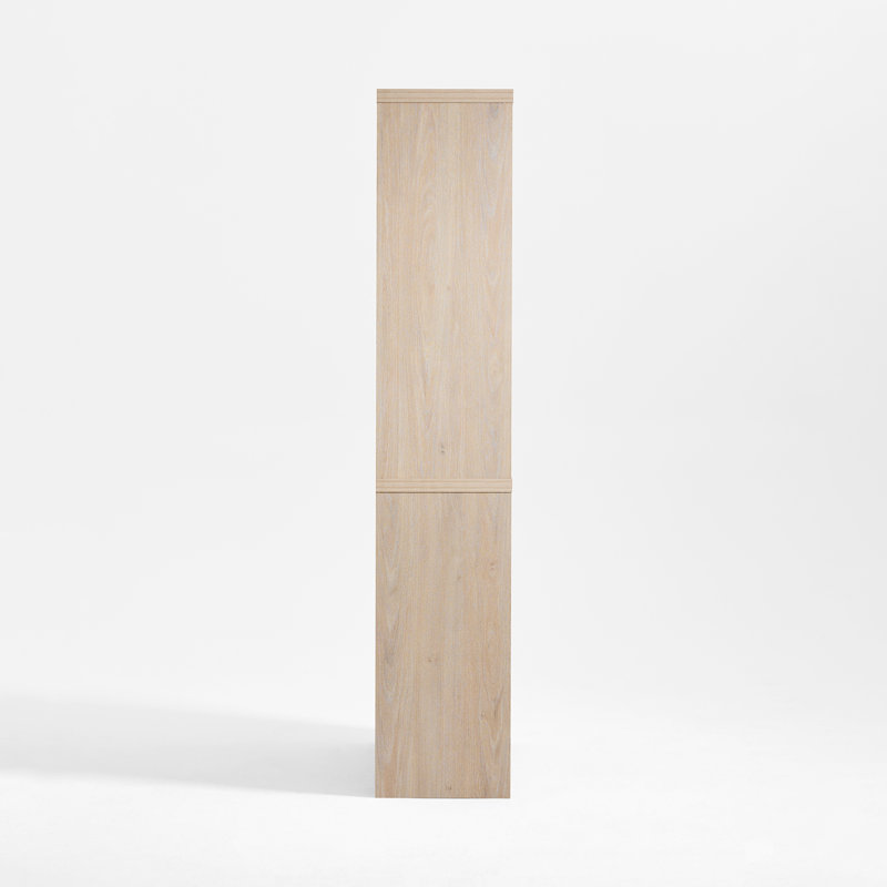 185cm H x 152cm W Standard Bookcase, Light Oak