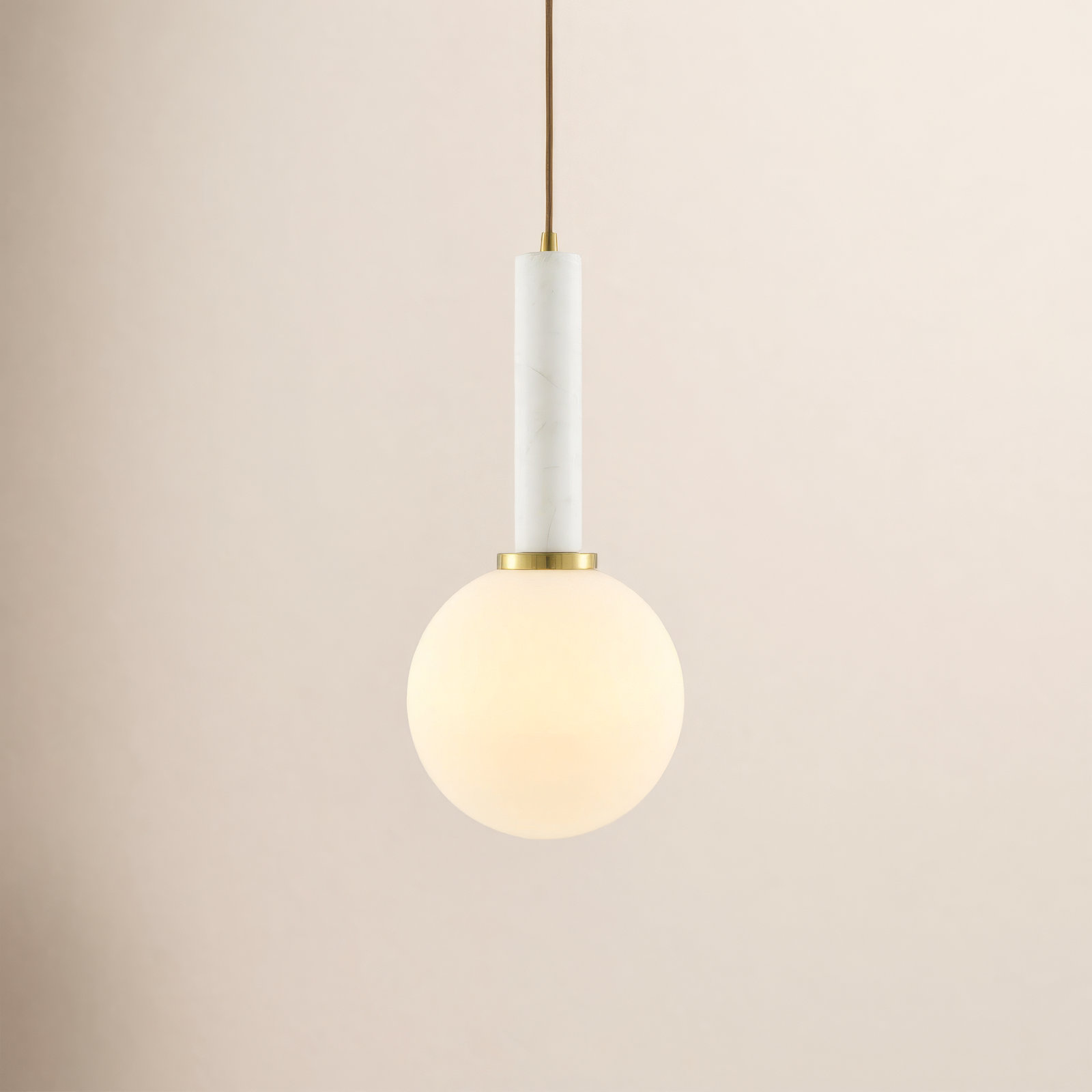 Single Light Pendant, White