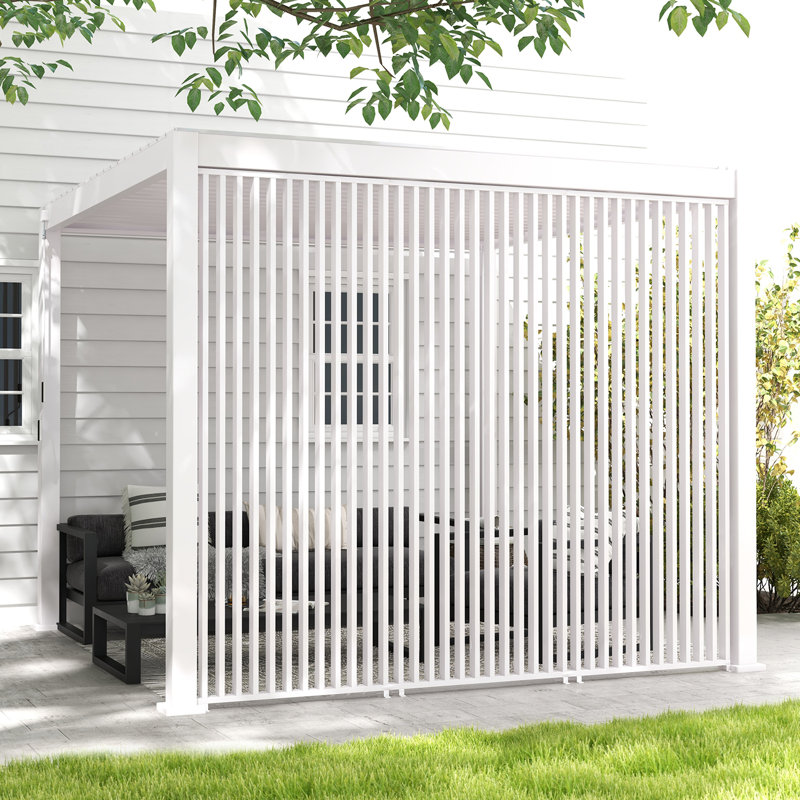 Panneau 111 déco pour accessoires de pergola, H 93,6 po x l 36 po x P 2,4 po, Blanc
