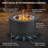 Sunjoy 28 Inch Extra Tall Round Smokeless Fire Pit with Removable Ash Pan, Portable Wood Burning Outdoor Fireplace with PVC Weather Cover & Fire Poker, Ideal for Patio, Camping & Backyard, Black