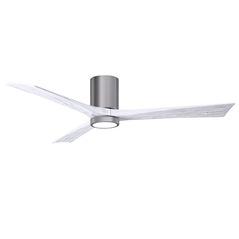 Irene LED Ceiling Fan, Brushed Pewter, 60", Matte White