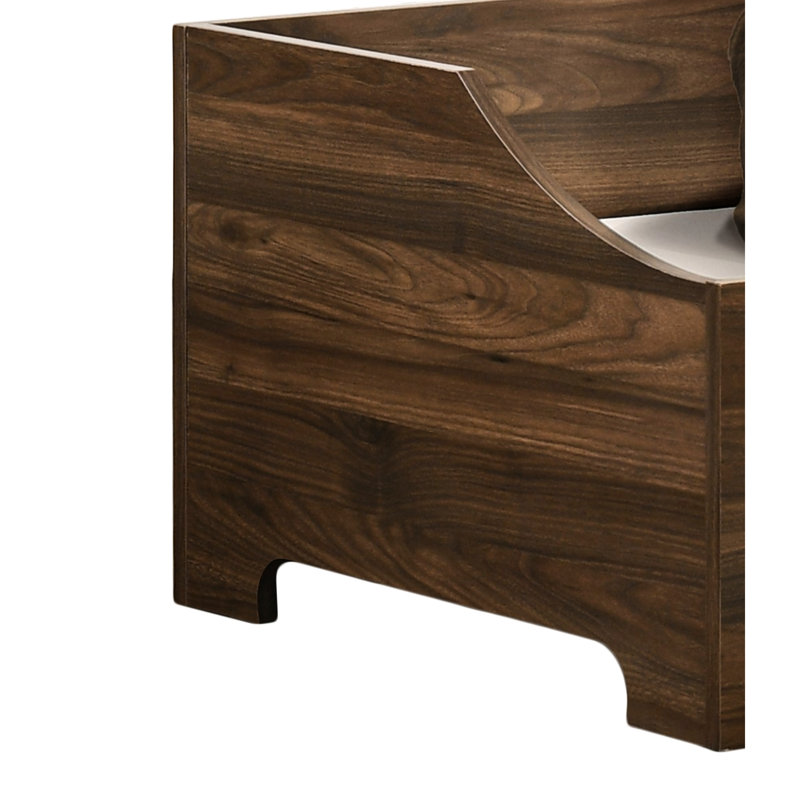Lit pour animal moderne en bois d'aulne brun moderne l 36 po, l 33,3 po x P 22 po, H 3 po, limite de poids de 22 lb, finition en panneau de particules, housse amovible