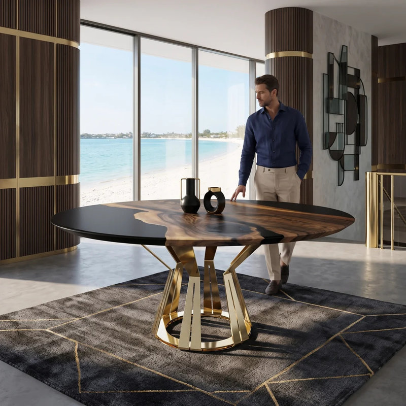 Atalante Coffee Table, 17.7"H x 47.2"L x 47.2"W