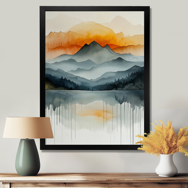 Odilon - Landscapes Wall Art, Black, 20" H x 12" W, Reproduction encadrée d'une seule photo