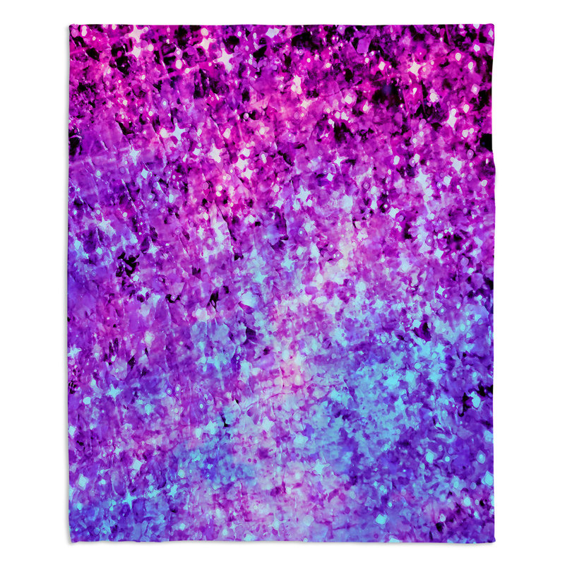 Couverture sherpa doux à rayonnement orchidée, l 51 po x L 60 po