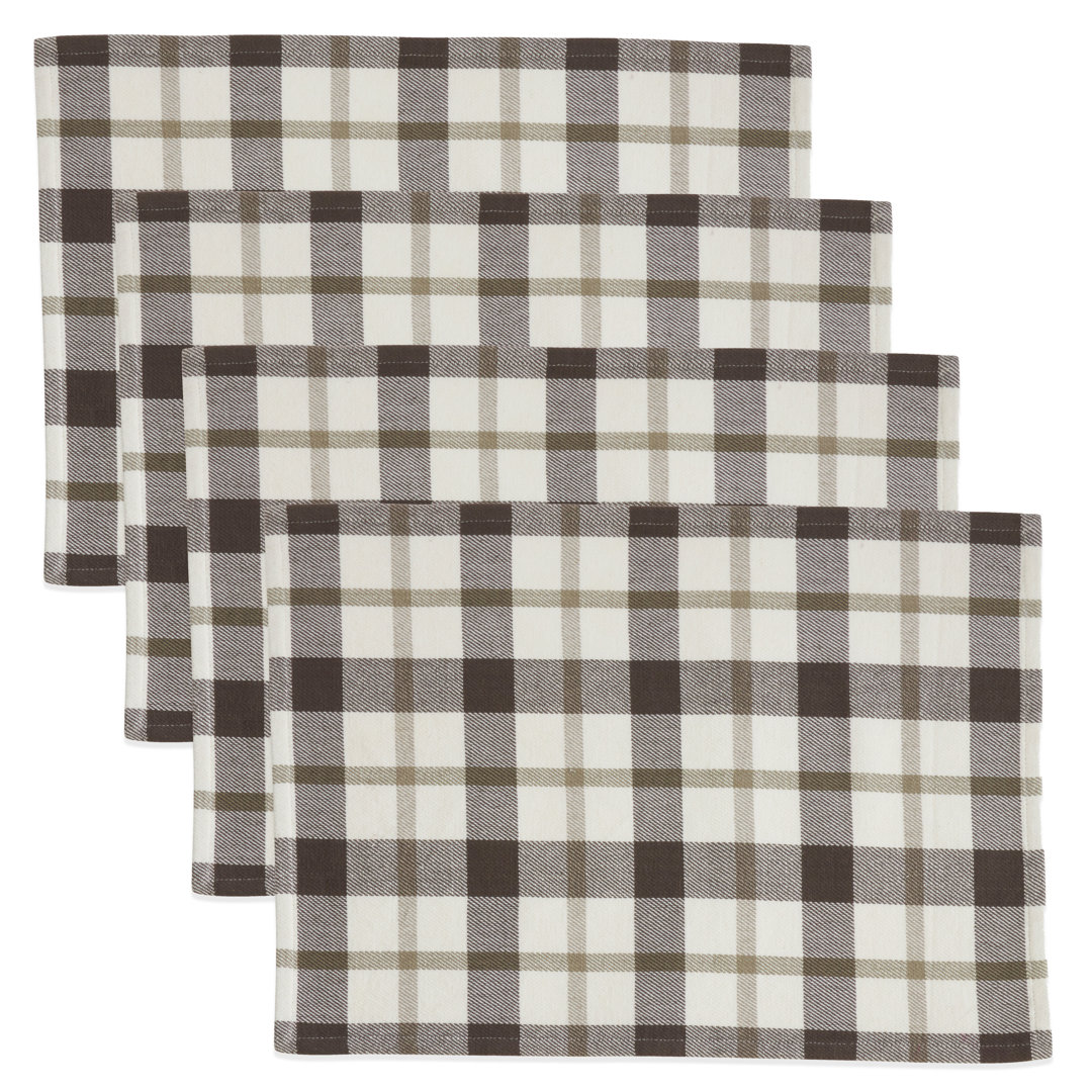 Aadje Cotton Plaid Rectangle Placemat (Set of 4) Gracie Oaks