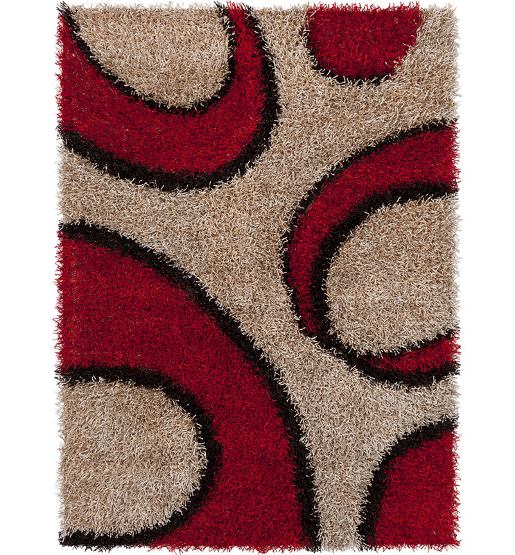Tapis de zone brun/rouge Milstead, 7 pi x 10 po