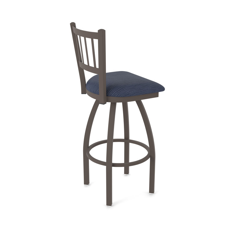 Tabouret pivotant 810 Contessa, Tissu - ancre graphique, Bronze, Tabouret de comptoir (siège d'une hauteur de 25 p