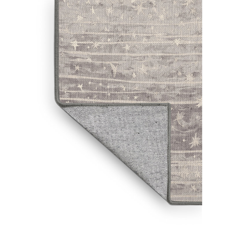 Machine Washable Gray Area Rug, Rectangle 8' x 10'