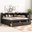 Full Size Bed With L-Shaped Bookcases & Drawer Storage Bookcases, Port Two System,