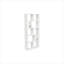 Bibliothèque en bois synthétique blanc pur à 5 niveaux pour rangement vertical vertical de style géométrique