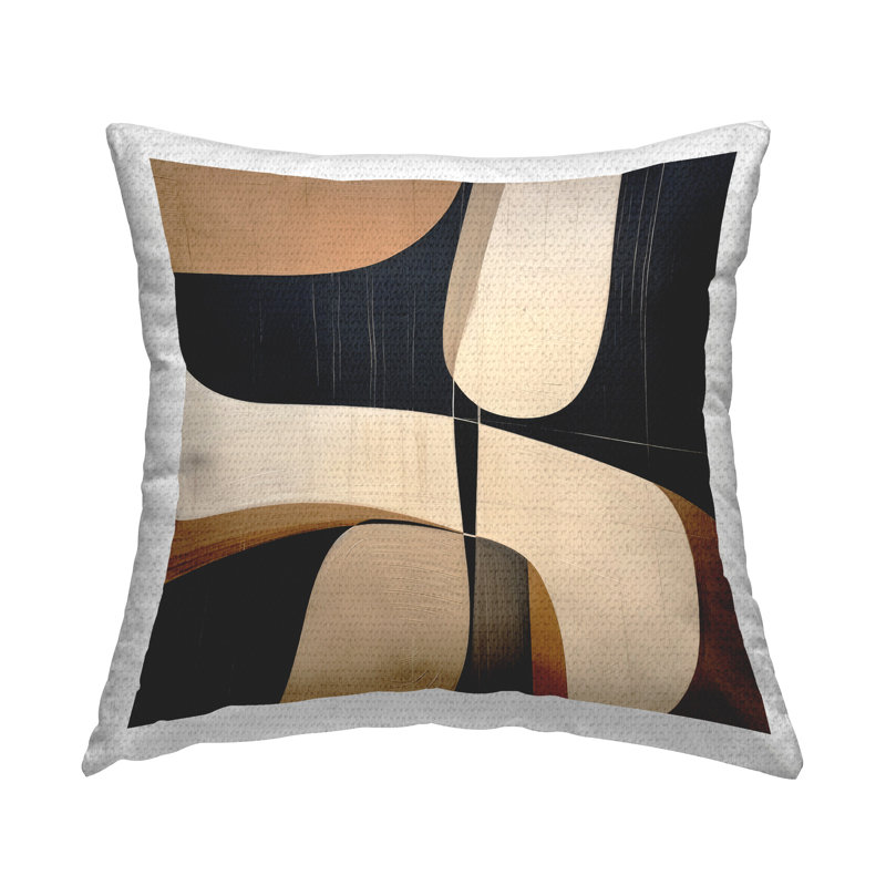 Coussin décoratif d'extérieur moderne à formes courbes par Irena Orlov
