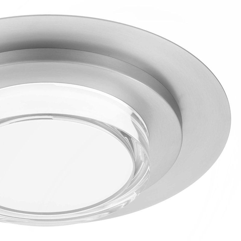 16" Square Black Integrated LED Flush Mount, 2.75" H x 16" W x 16" D